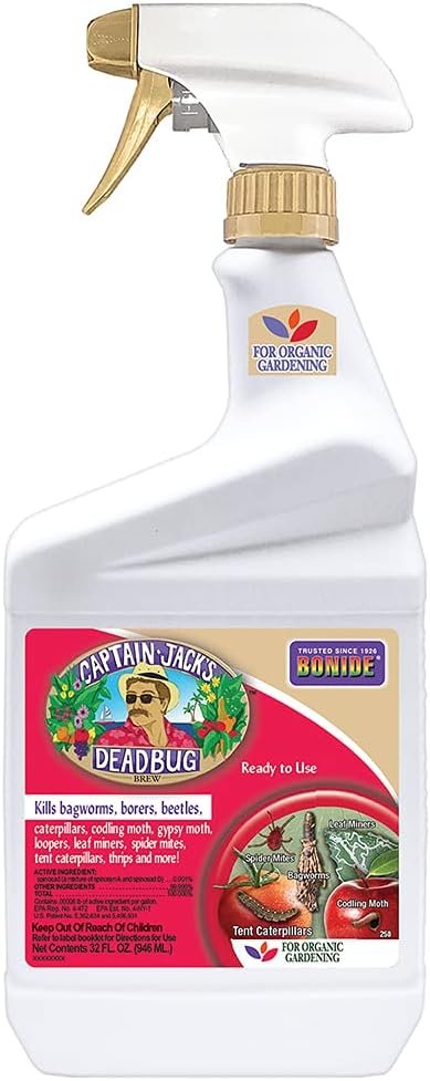 Bonide Captain Jack’s Deadbug Brew Ready-to-Use Spray, 32 oz Outdoor Insecticide and Mite Killer for Organic Gardening