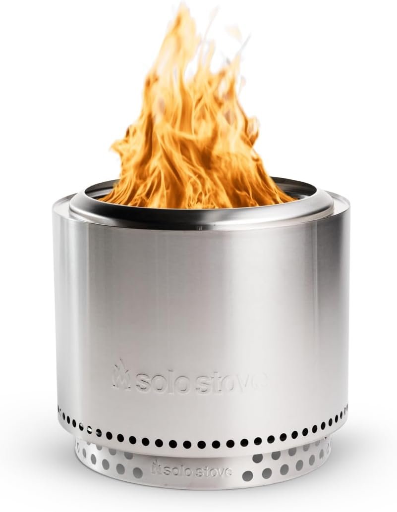 Solo Stove Bonfire w/Stand | 19.5″ Smokeless Wood Burning Fire Pit, Silver