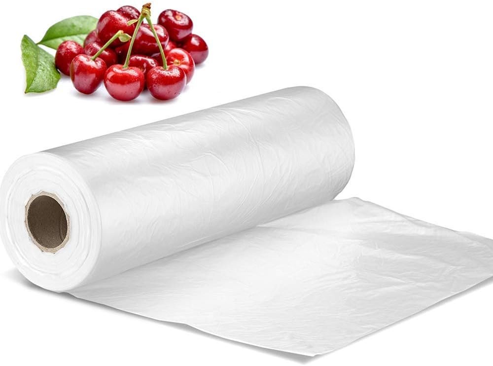 14″ X 20″ Plastic Produce Bag on a Roll, Clear Food Storage Bags for Bread Fruits Vegetable, 350 Bags/Roll