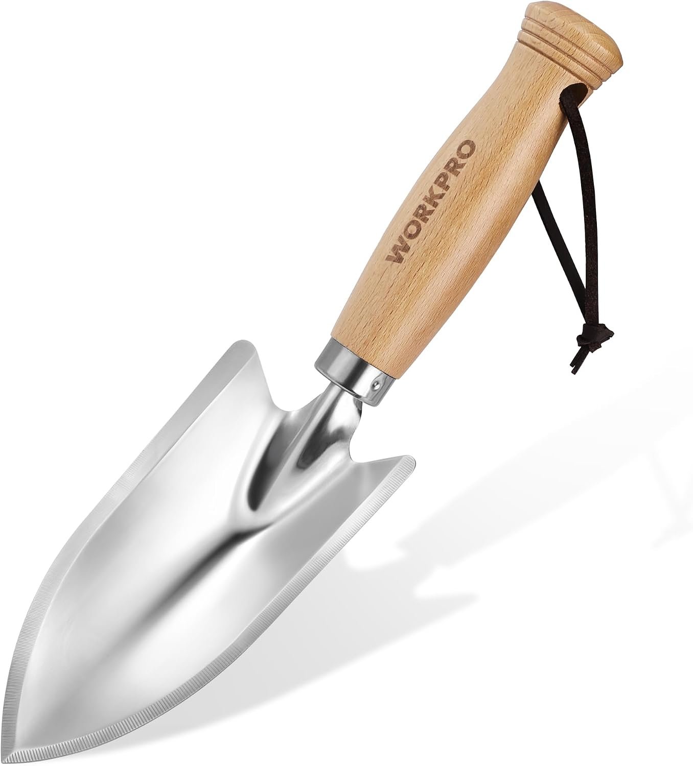 WORKPRO 11″ Garden Hand Trowel, Heavy Duty Polished Stainless Steel