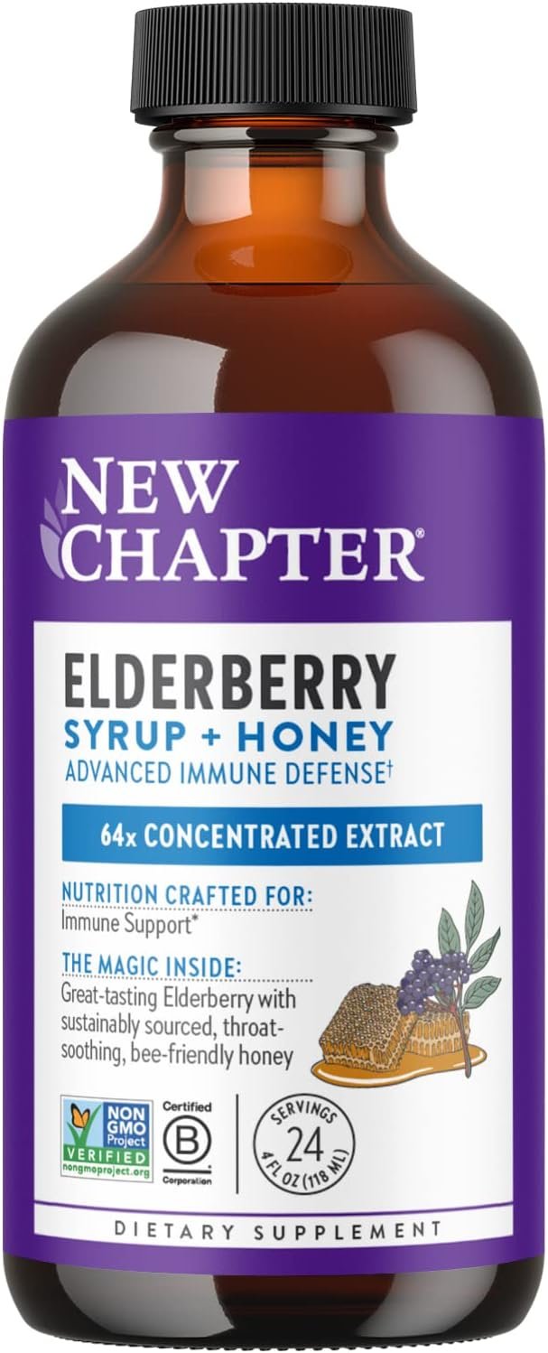 New Chapter 64x Concentrated Elderberry Syrup, 24 Servings