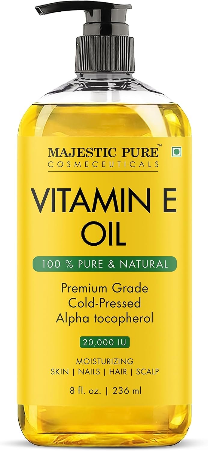 Majestic Pure Vitamin E Oil 100% Pure & Natural Body Oil – 8 Fl Oz