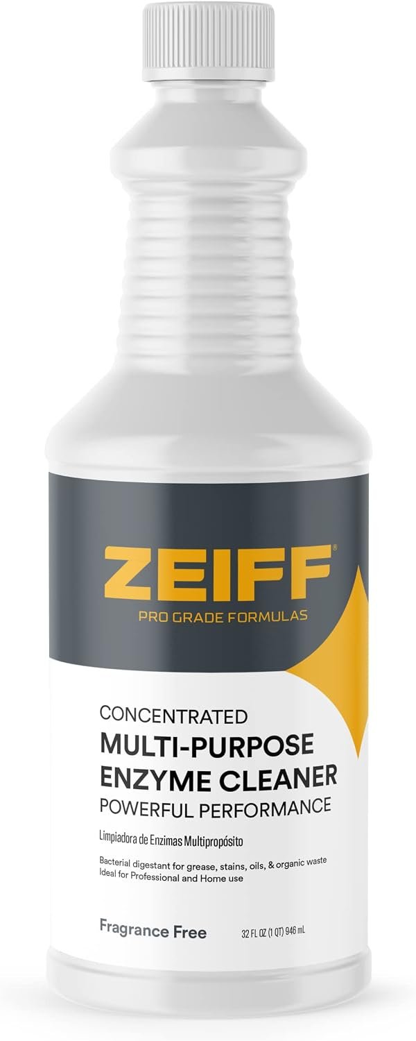 Zeiff Pro-Grade Multi-Purpose Probiotic Enzyme Cleaner – Powerful Cleaning & Odor Eliminating Formula For Professional & Home Surfaces – 32 Ounce – Fragrance Free