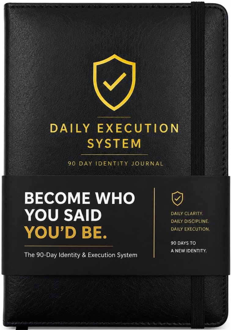 Daily Execution 90 Day Guided Journal with Prompts – Self Improvement & Goal Setting Journal for Men & Women – Daily Accountability, Reflection