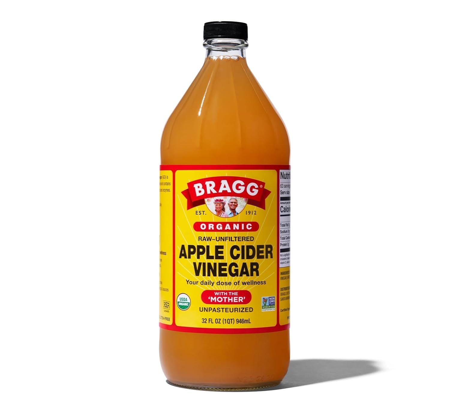Bragg Organic Raw Apple Cider Vinegar, 32 Ounce – 1 Pack