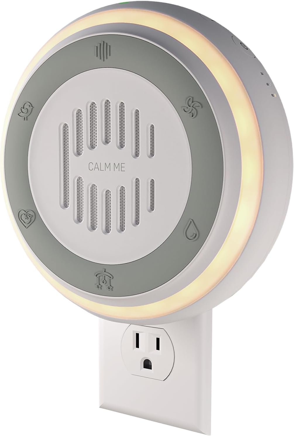 Wall Plug in White Noise Sound Machine for Office Privacy & Noise Canceling, White Noise Machine for Sleeping Adults & Baby, Therapy Noise Blocker with 20 Soothing Sounds & Nightlight by Calm Me.
