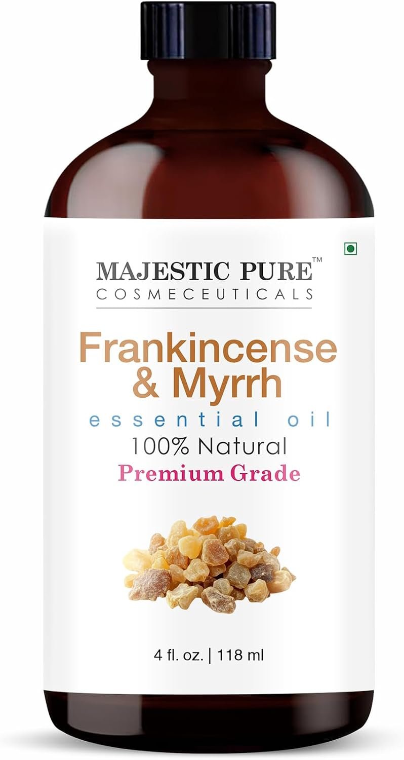 Majestic Pure Frankincense & Myrrh Essential Oil for Diffuser – 4 Fl Oz