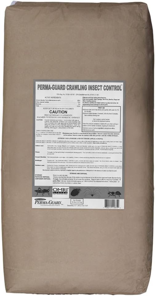 Perma Guard Crawling Bug Insect Control Diatomaceous Earth-50 Pound Bag, White, (EGP-DE-Bug)