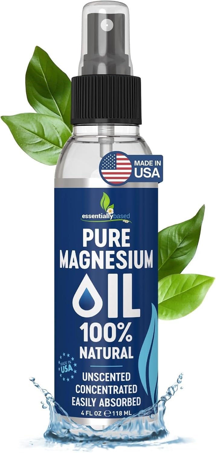 Pure Magnesium Oil Spray for Sleep, Feet & Leg Cramps – USP Grade – 4oz
