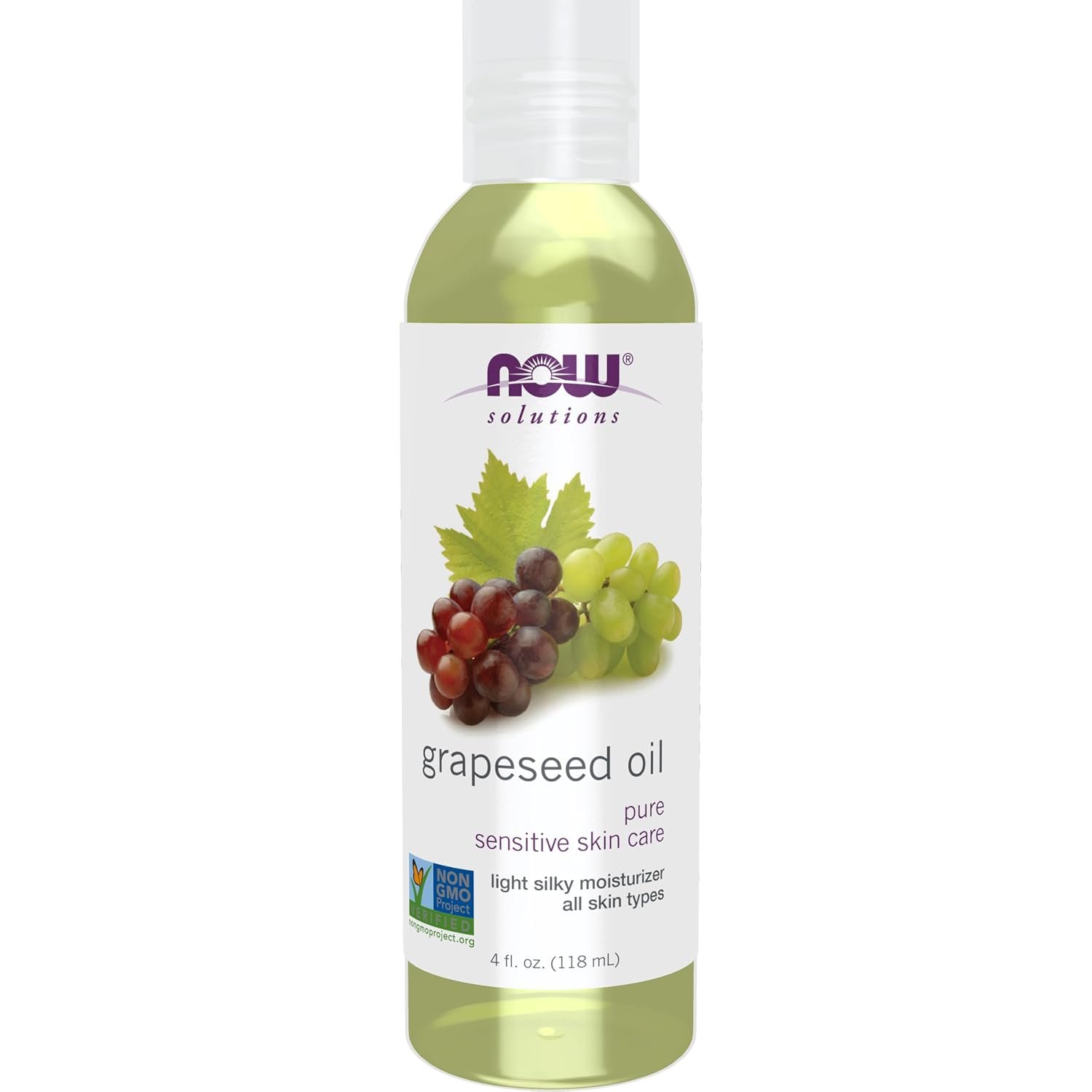 NOW Solutions, Grapeseed Oil, Sensitive Skin & All Skin Types, 4 fl. oz
