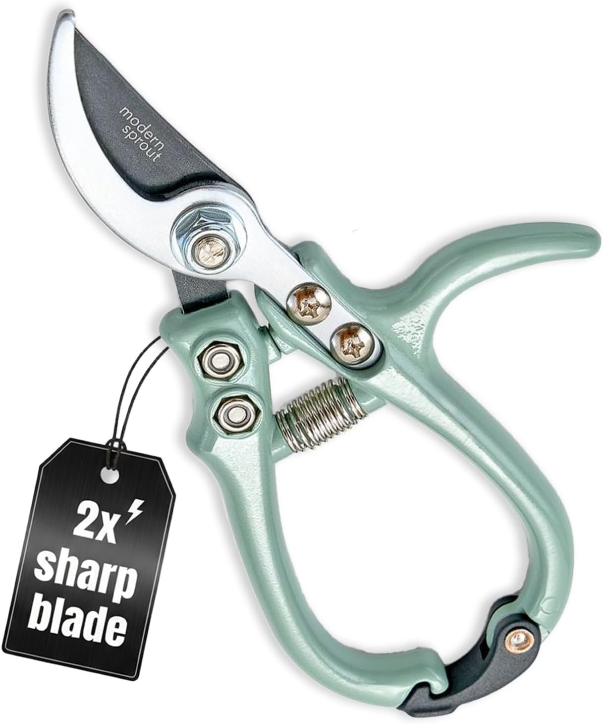 Modern Sprout Bypass Hand Pruners – Scissors – Gardening Tools – Sage