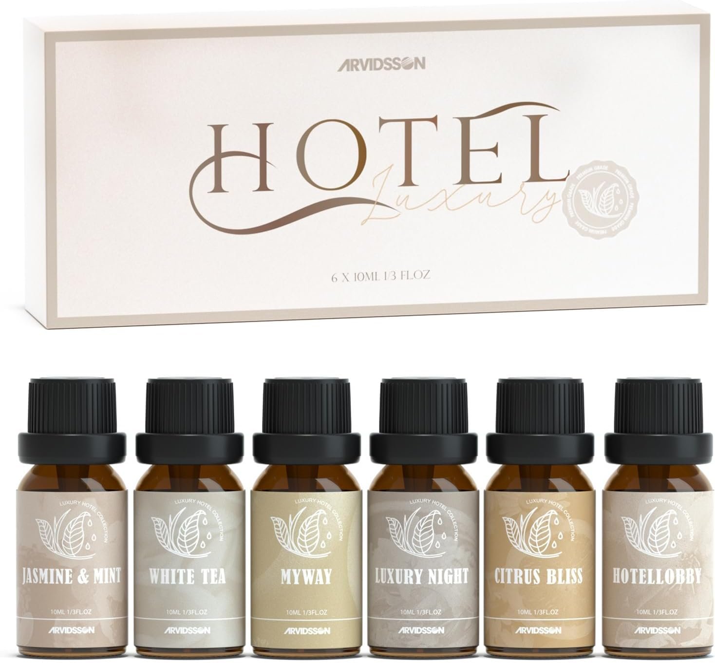 ARVIDSSON Hotel Diffuser Oil Gift Set, Hotel Essential Oils for Diffuser