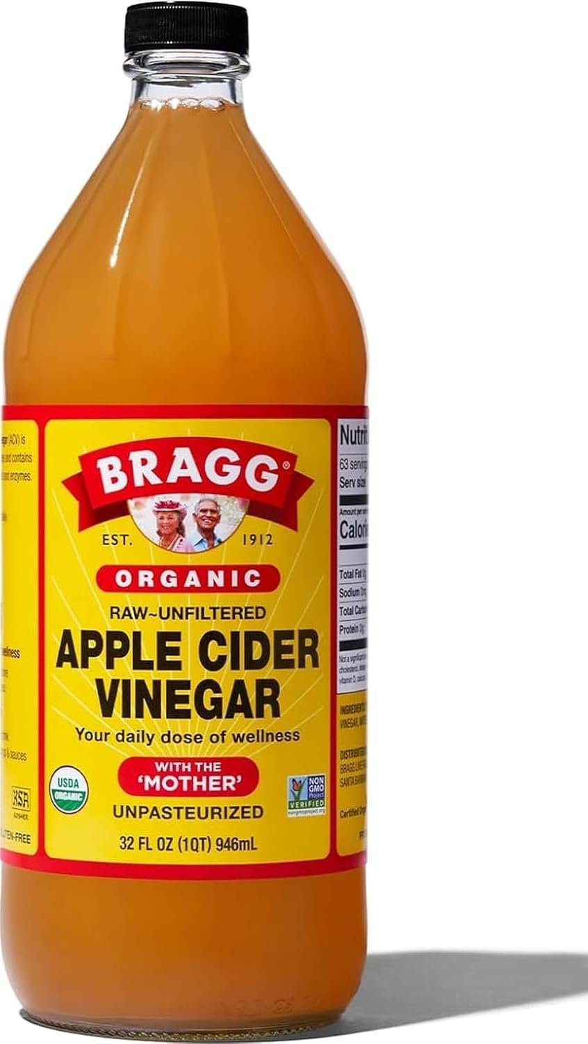 Bragg Organic Raw Apple Cider Vinegar, 32 Ounce – 1 Pack