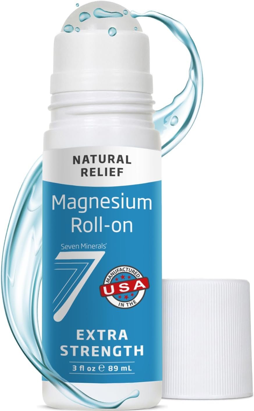 Seven Minerals Extra Strength Magnesium Roll On Stick – USA Made, 3 Fl Oz