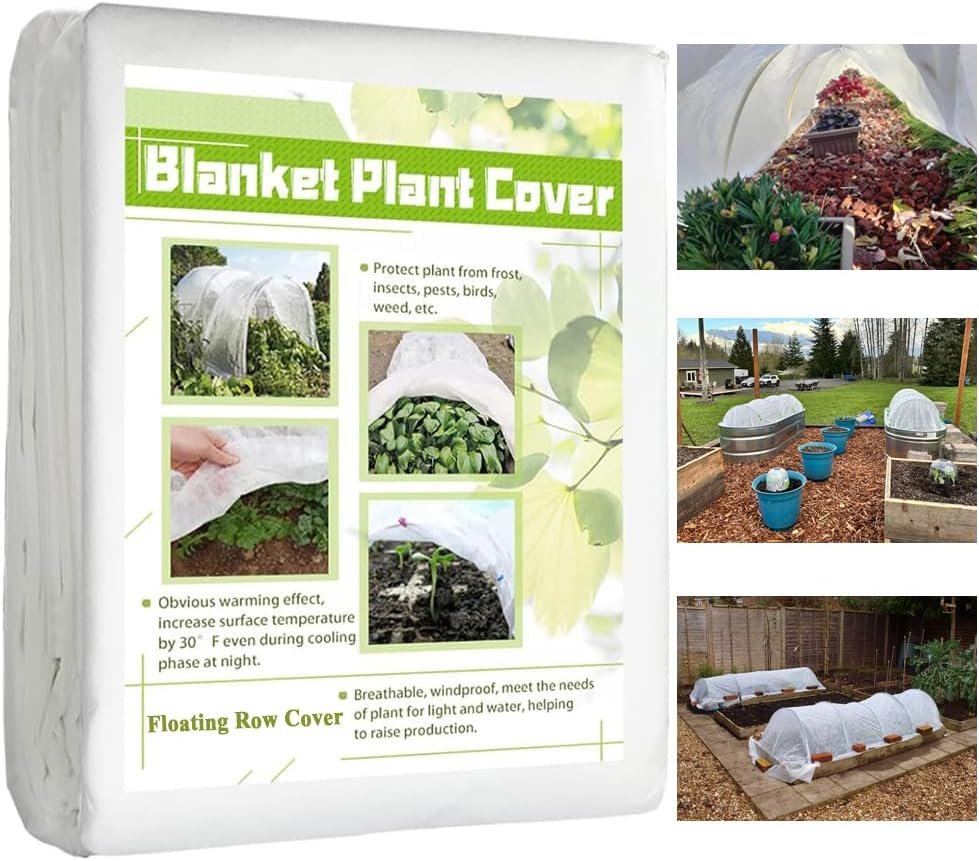 Frost Cloth Plant Freeze Protection, 7×25 Ft Floating Row Cover