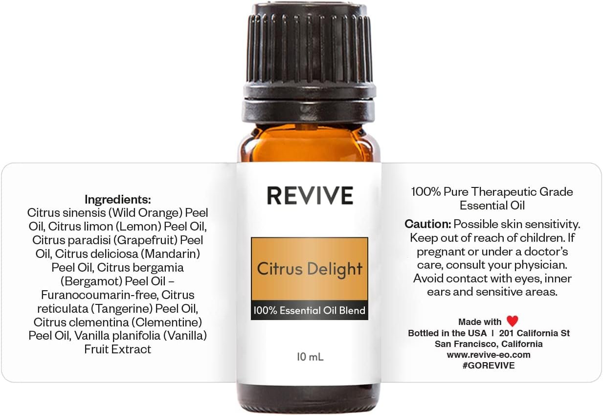 Citrus Delight Essential Oil Blend by Revive Essential Oils – 100% Pure Therapeutic Grade, for Diffuser, Humidifier, Massage, Aromatherapy, Skin & Hair Care