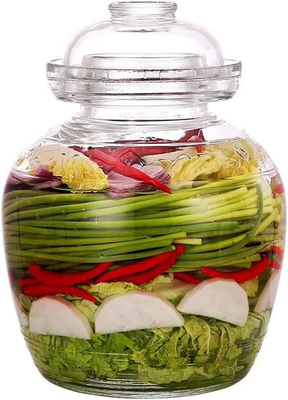 Fermentation Jar, 2.5 Liter Glass Pickle Jar with Water Seal Lid