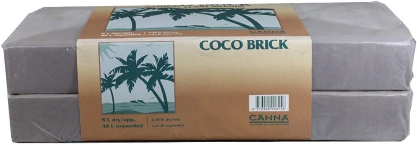 Canna Canna Coco Brick 40l Expandable Natural Plant Medium Soil Substrate, 40 Liter Expanded – 8 Liter Dry, Reusable (1)
