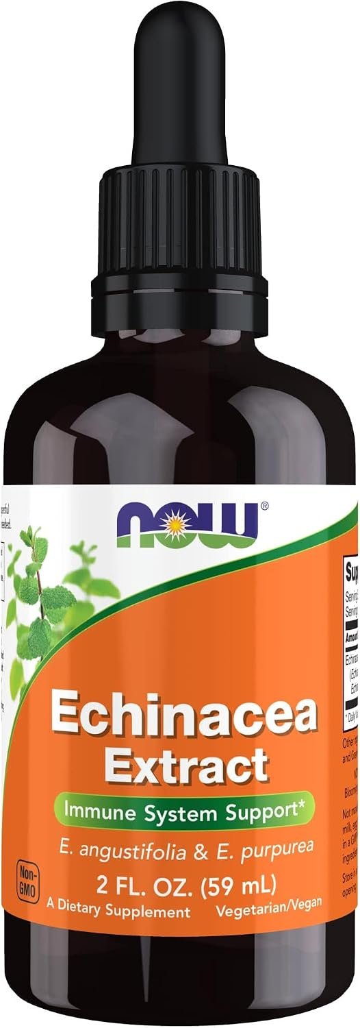 NOW Foods Supplements, Echinacea Extract Liquid with Dropper, Immune System Support*, 2-Ounce