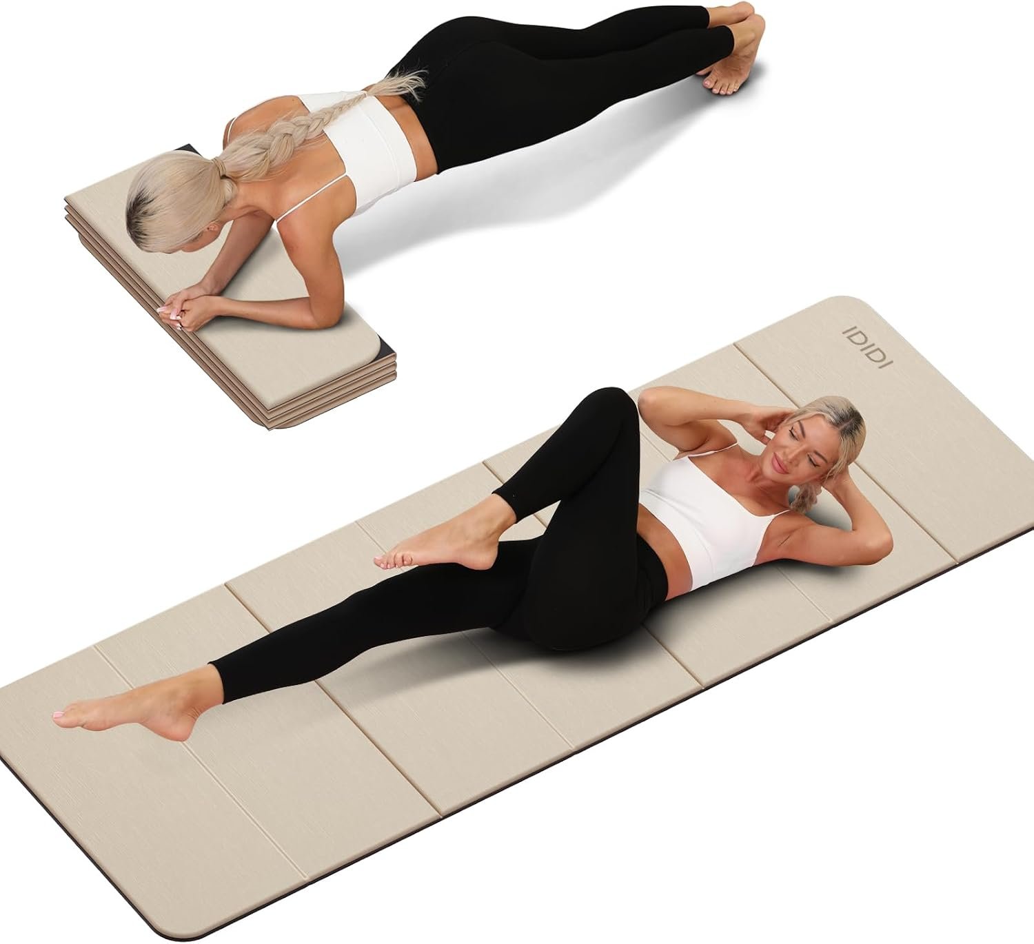 Foldable Yoga Mat 8mm No-Curl Edges