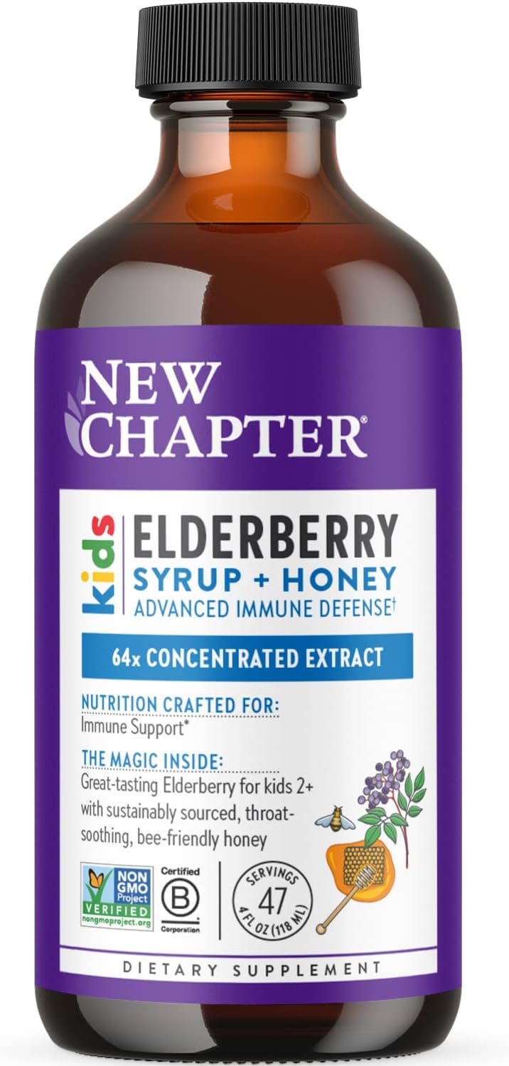 New Chapter 64x Concentrated Elderberry Kids Syrup, 4 fl oz
