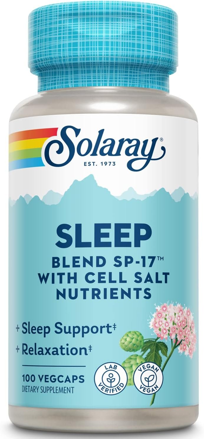 SOLARAY Sleep Blend SP-17 Supplement for Adults, 100 Veg Caps