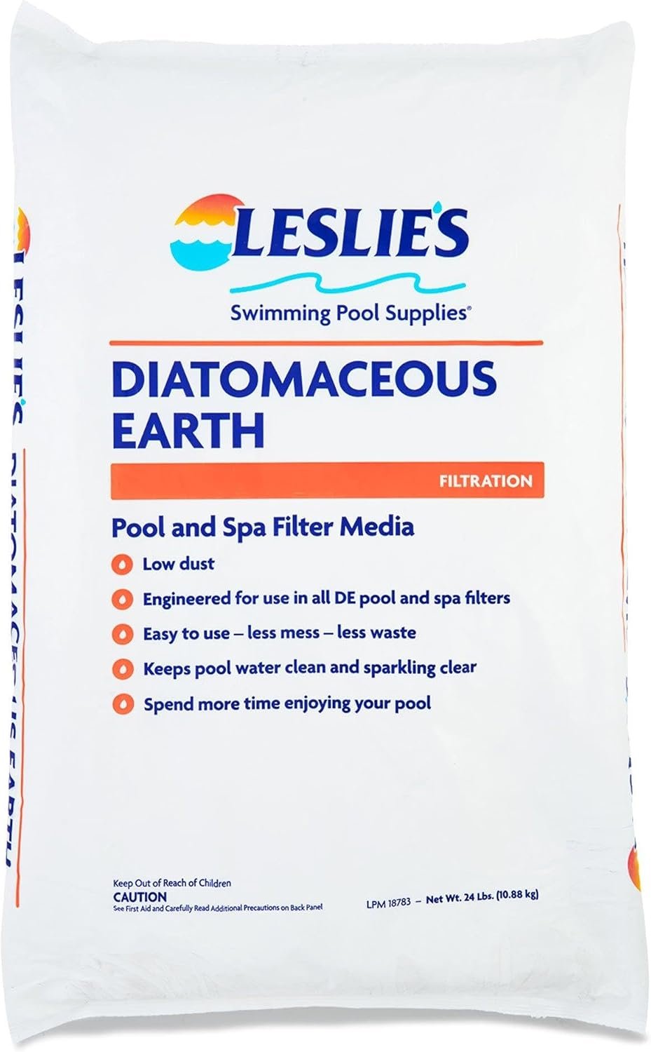 Leslie’s Diatomaceous Earth Pool Filter Powder, 24 lb Bag LPM 18783