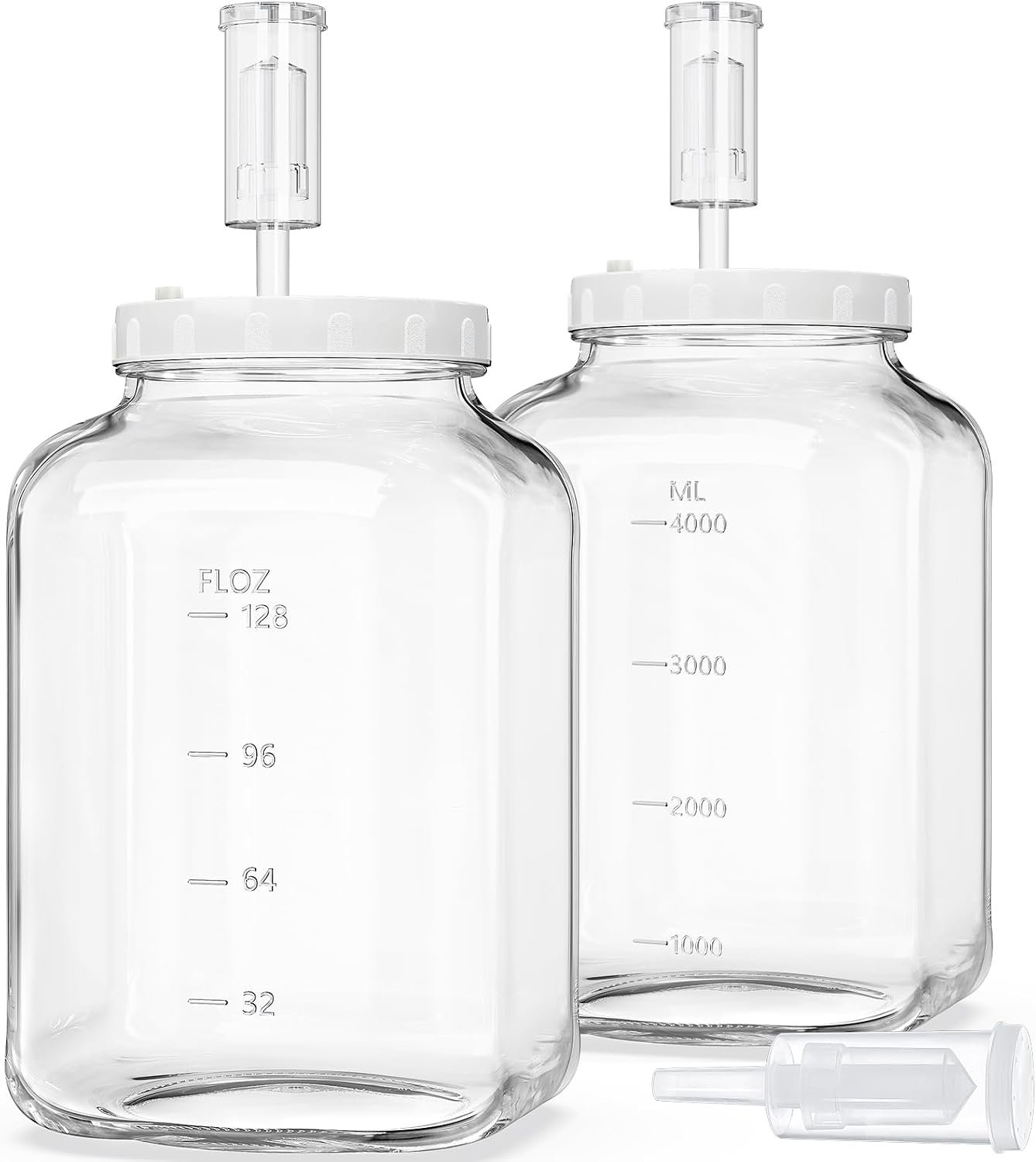 Folinstall 1.5 Gallon Large Fermentation Jars, Wide Mouth Glass Mason Jar