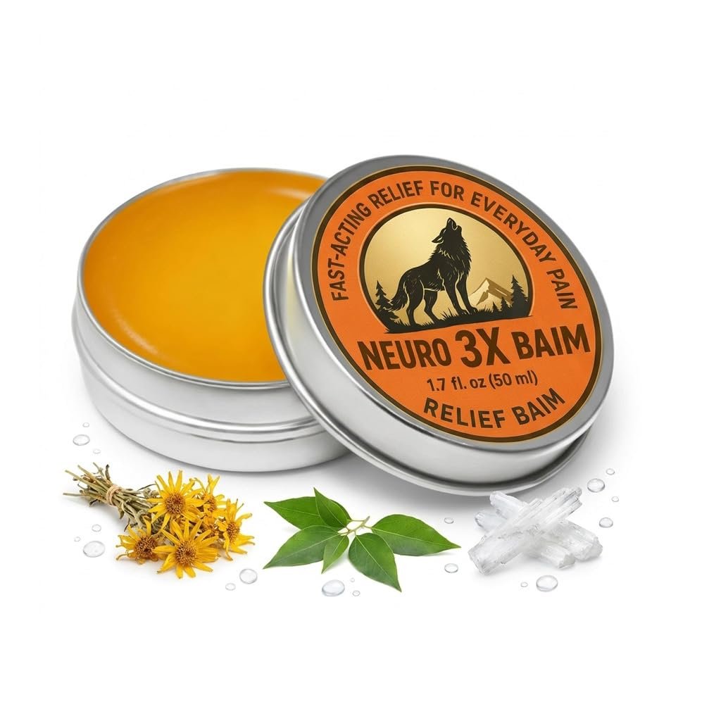 Official NEURO Baim 3X Original Arnica & Camphor Topical Cream, 3x Bálsamo De Alivio Msm, Fast Absorbing Warming Balm For Back, Knees, Shoulders & Muscle Comfort, Non-Greasy Herbal Formula (1 Pc)