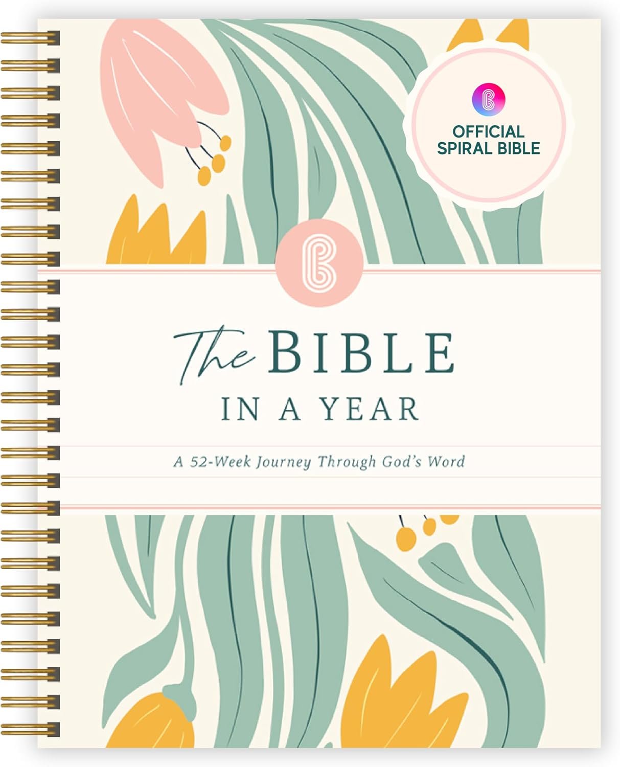 Official Spiral Bible in a Year, 52 Week Bible Study Guide (Floral)