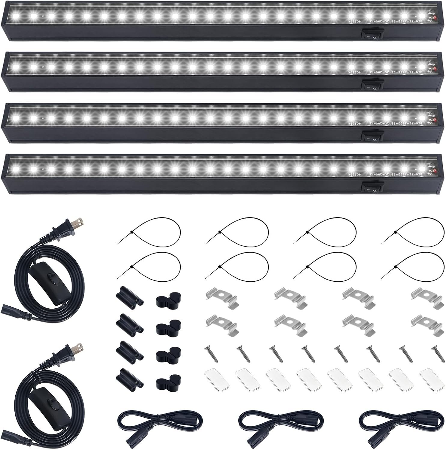 Barrina T5 Grow Lights for Indoor Plants, Full Spectrum, 1ft 5000K, 4 Packs
