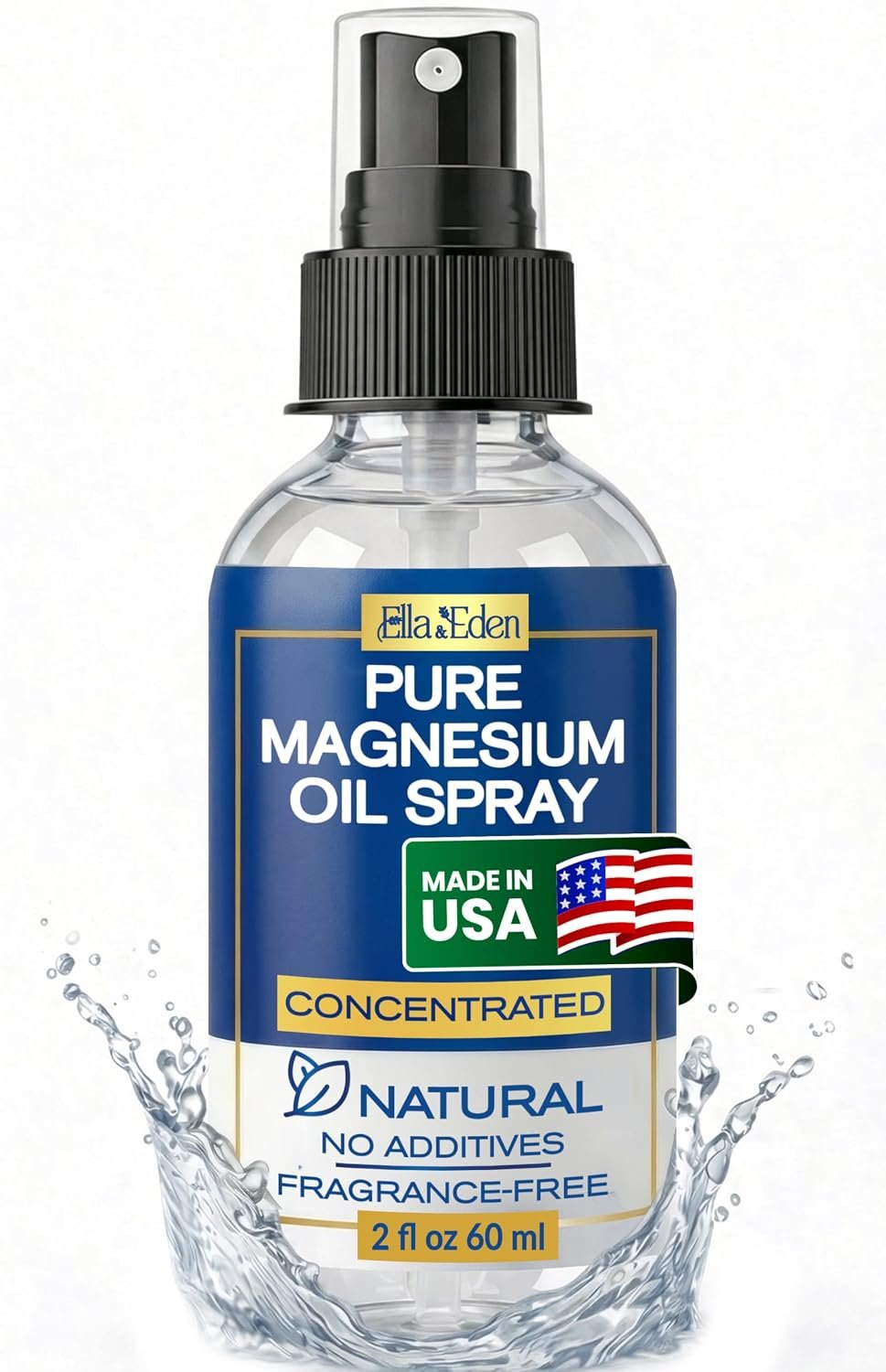Magnesium Oil for Feet, Sleep, Muscle & Leg Cramps, Topical Spray 2 Oz