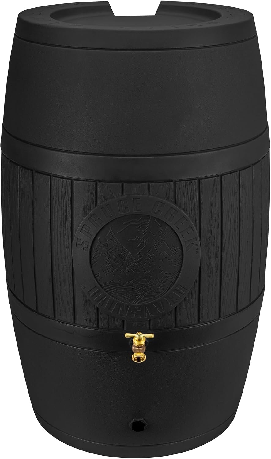 Bushman Spruce Creek Rain Saver Barrel, 54 Gallon, Black