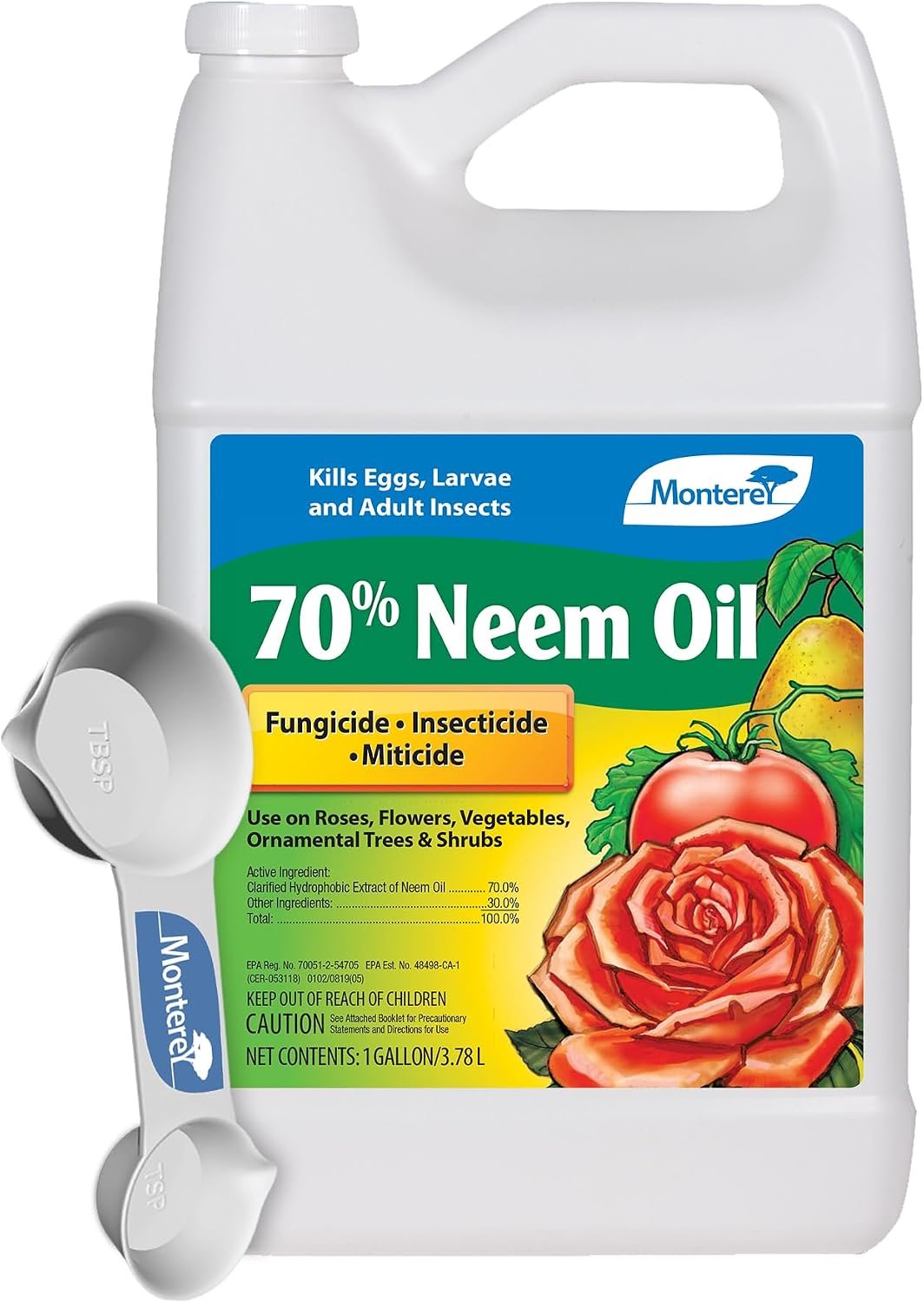 Monterey 70% Neem Oil, 1 Gallon with Measuring Spoon