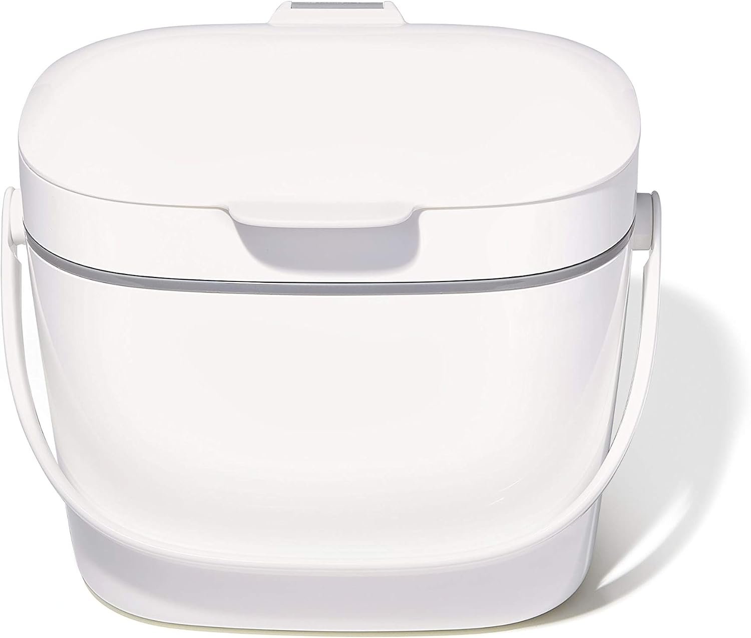 OXO Good Grips Easy-Clean Compost Bin, White, 1.75 Gal/6.62 L
