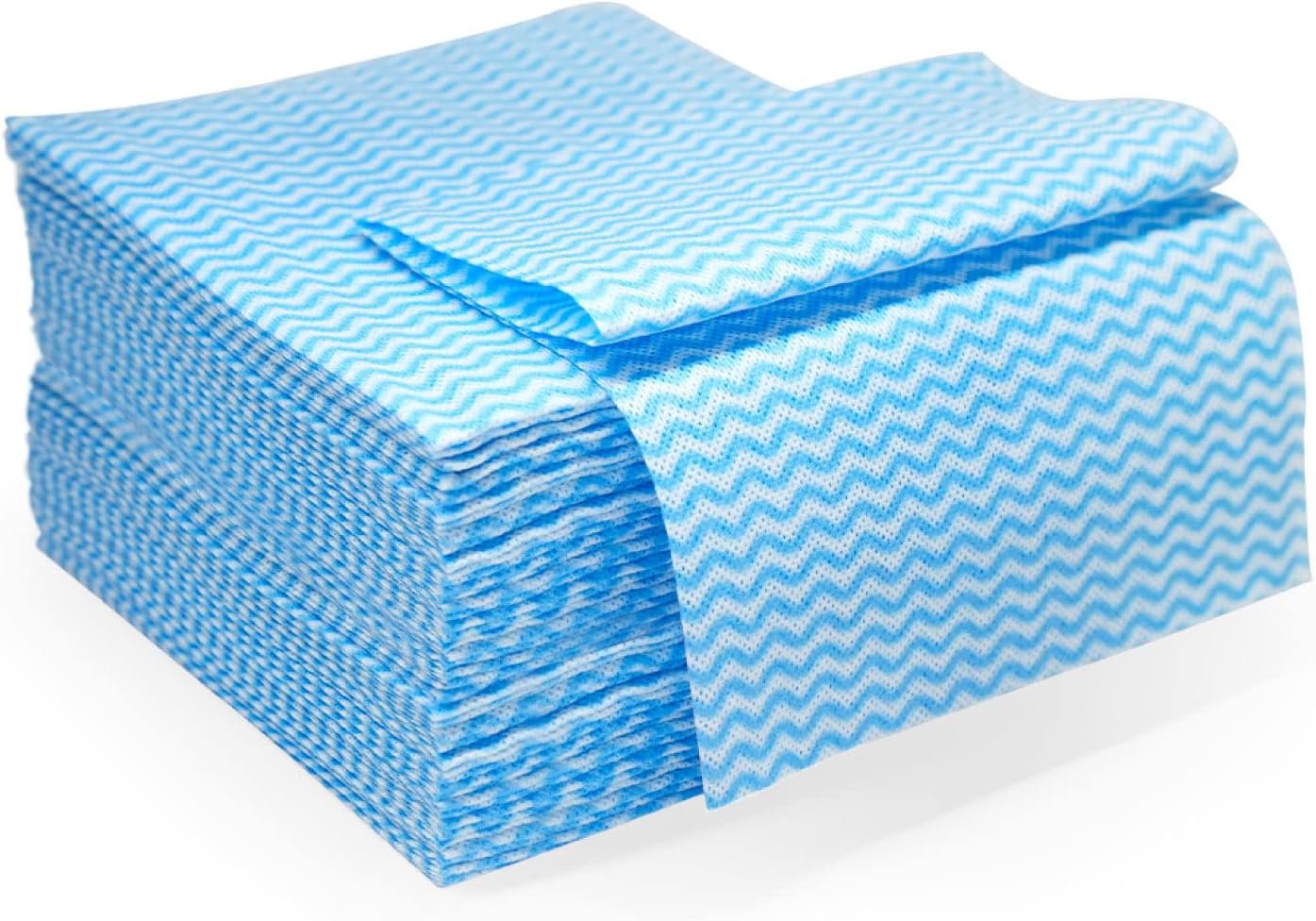 Reusable Cleaning Cloths Dish Paper Towels, Domestic Cleaning Towels, Multipurpose Quick-Dry Rag Dish Cloths Heavy Duty Handy Wipes for Kitchen 25 Count 14.2″X15.7″, Blue