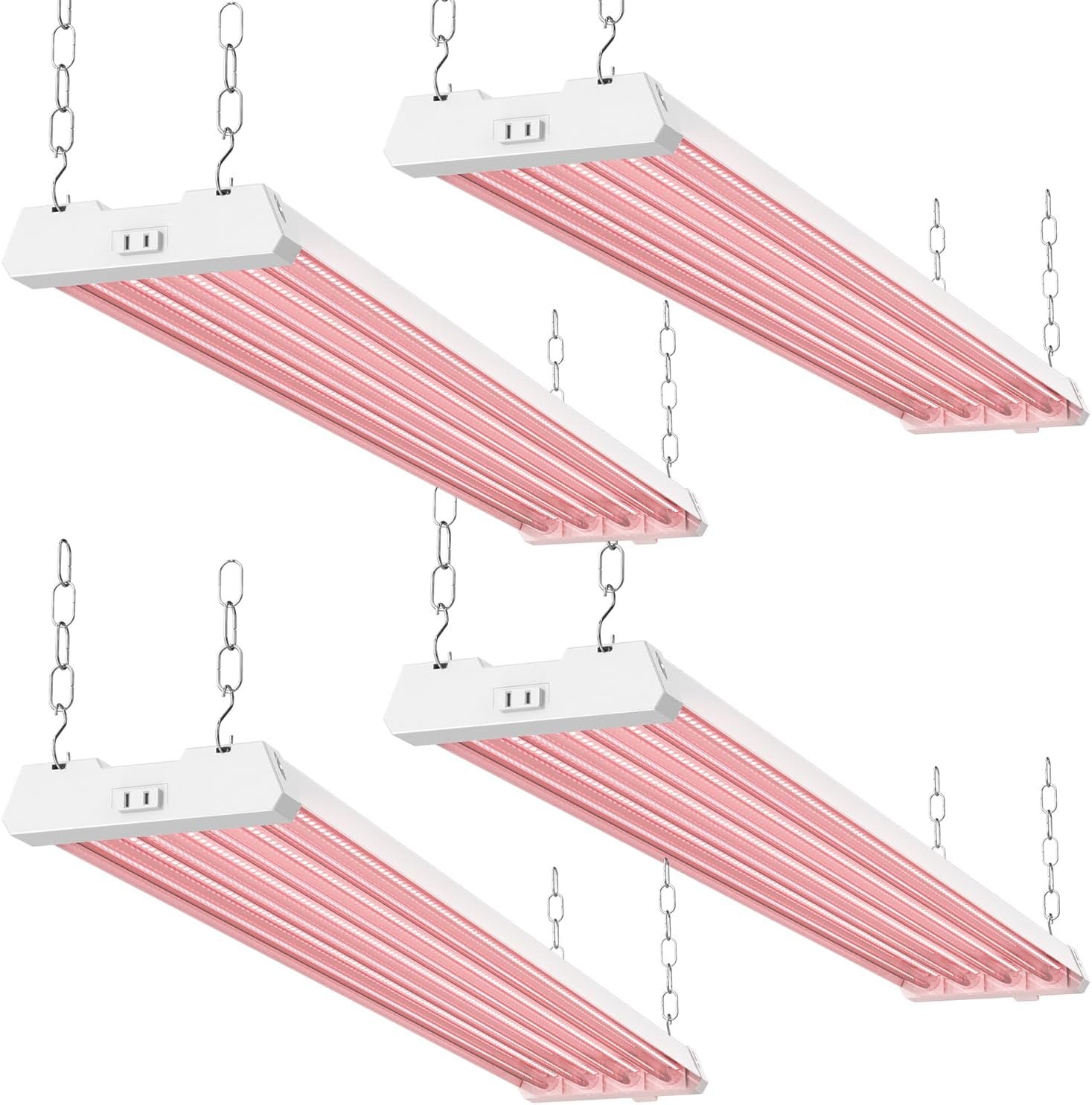 Sunco 4 Pack 4FT Full Spectrum LED Grow Lights, 80W, Super Bright