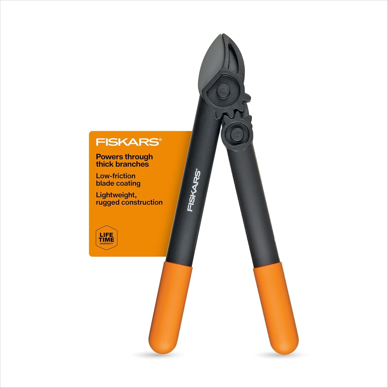 Fiskars 15” PowerGear Garden Anvil Loppers, Tree Trimmer, 1.25″ Cuts