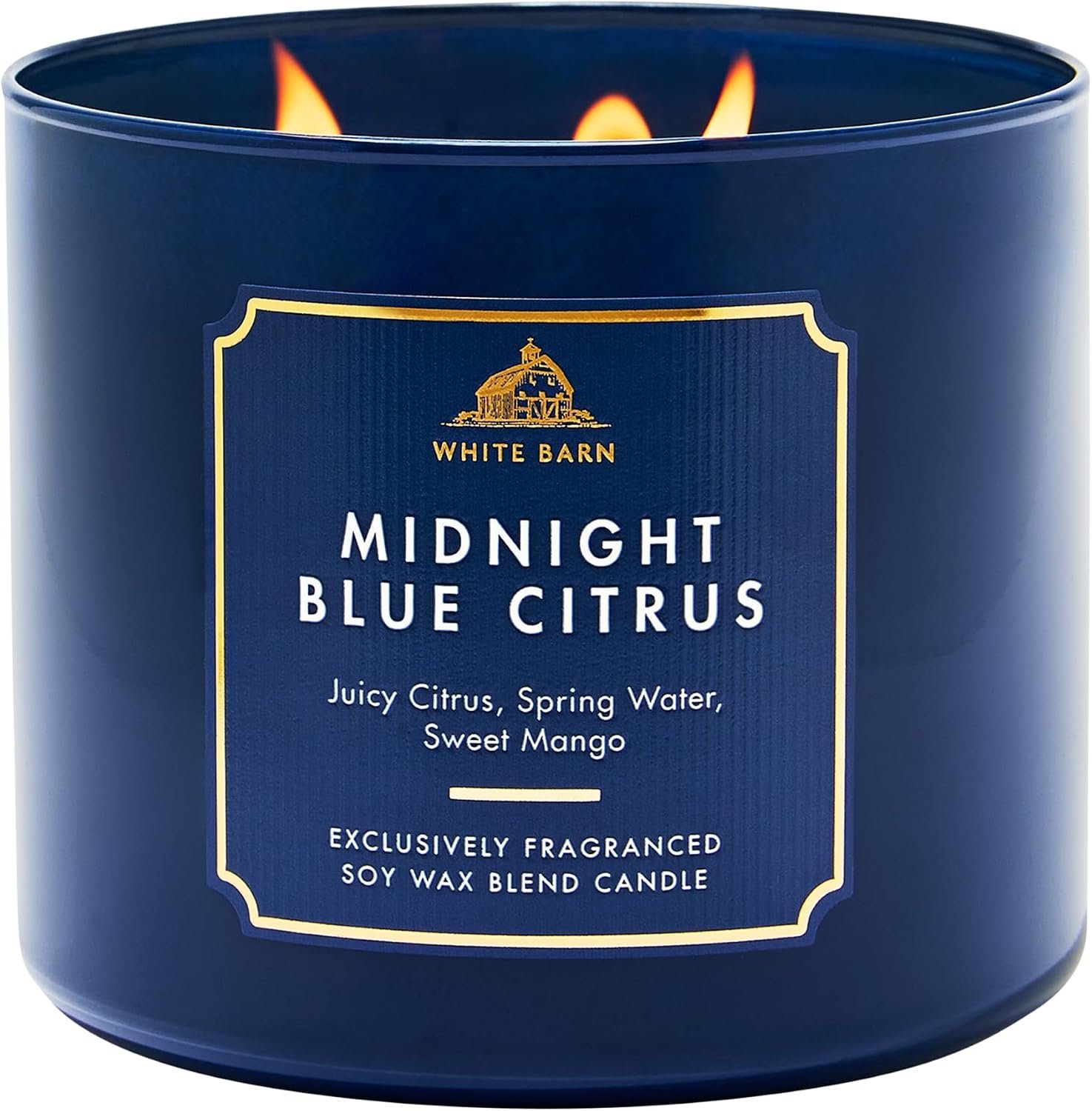 Bath & Body Works 3-Wick Candle, Midnight Blue Citrus, Soy Wax Blend
