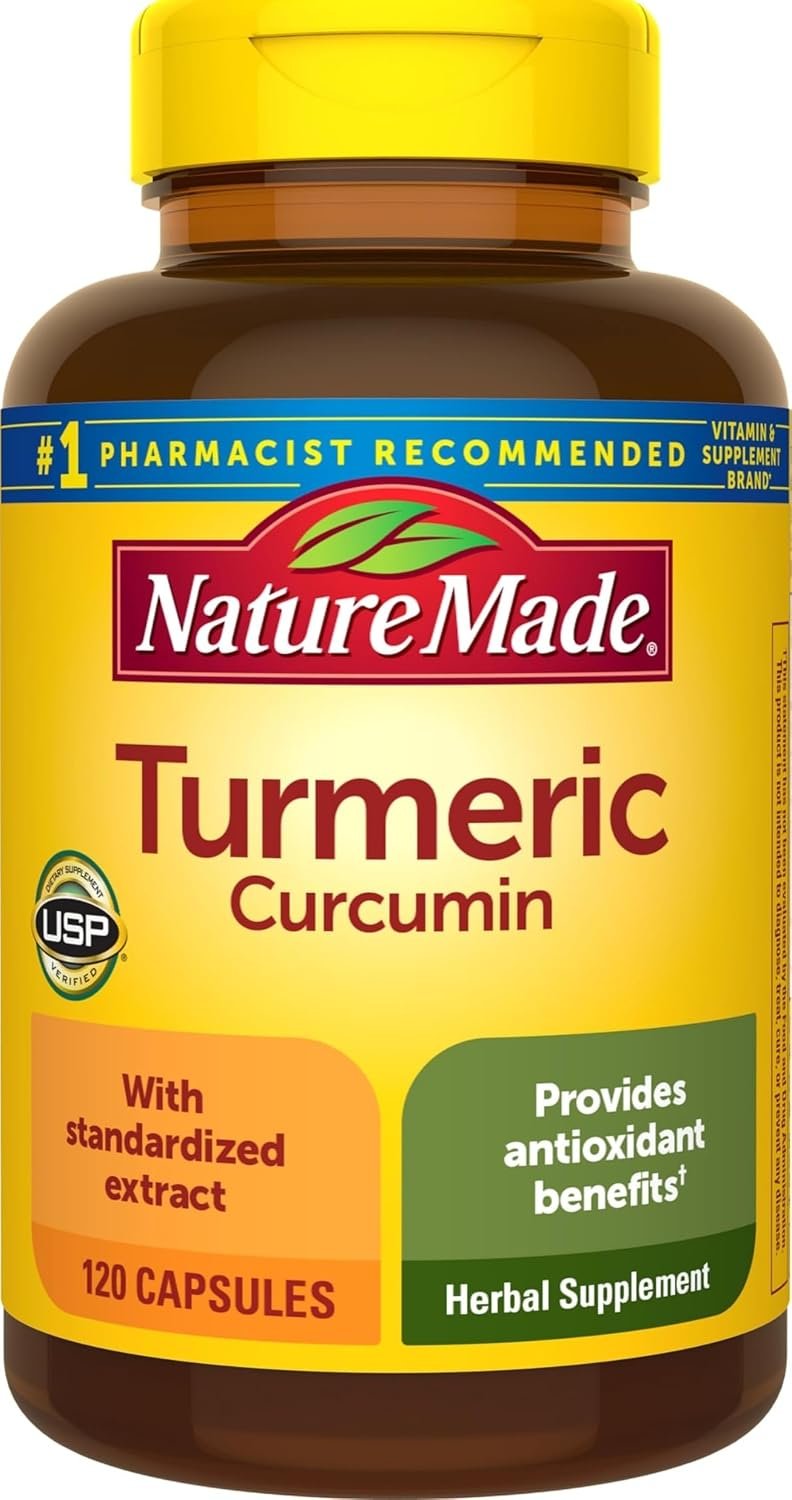 Nature Made Turmeric Curcumin 500 mg, Herbal Supplements, 120 Capsules