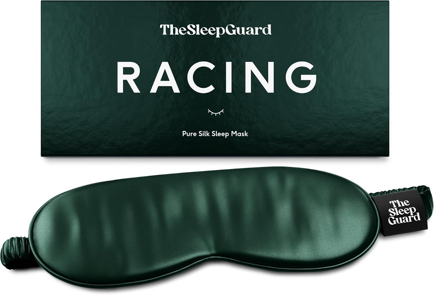 TheSleepGuard Pure Silk Sleep Mask [100% 6A Mulberry Silk, 22 Momme] Light Blocking Travel Essentials. Eye Masks for Sleeping. Black Oeko-Tex Blindfold. Eye Covers for Men & Women