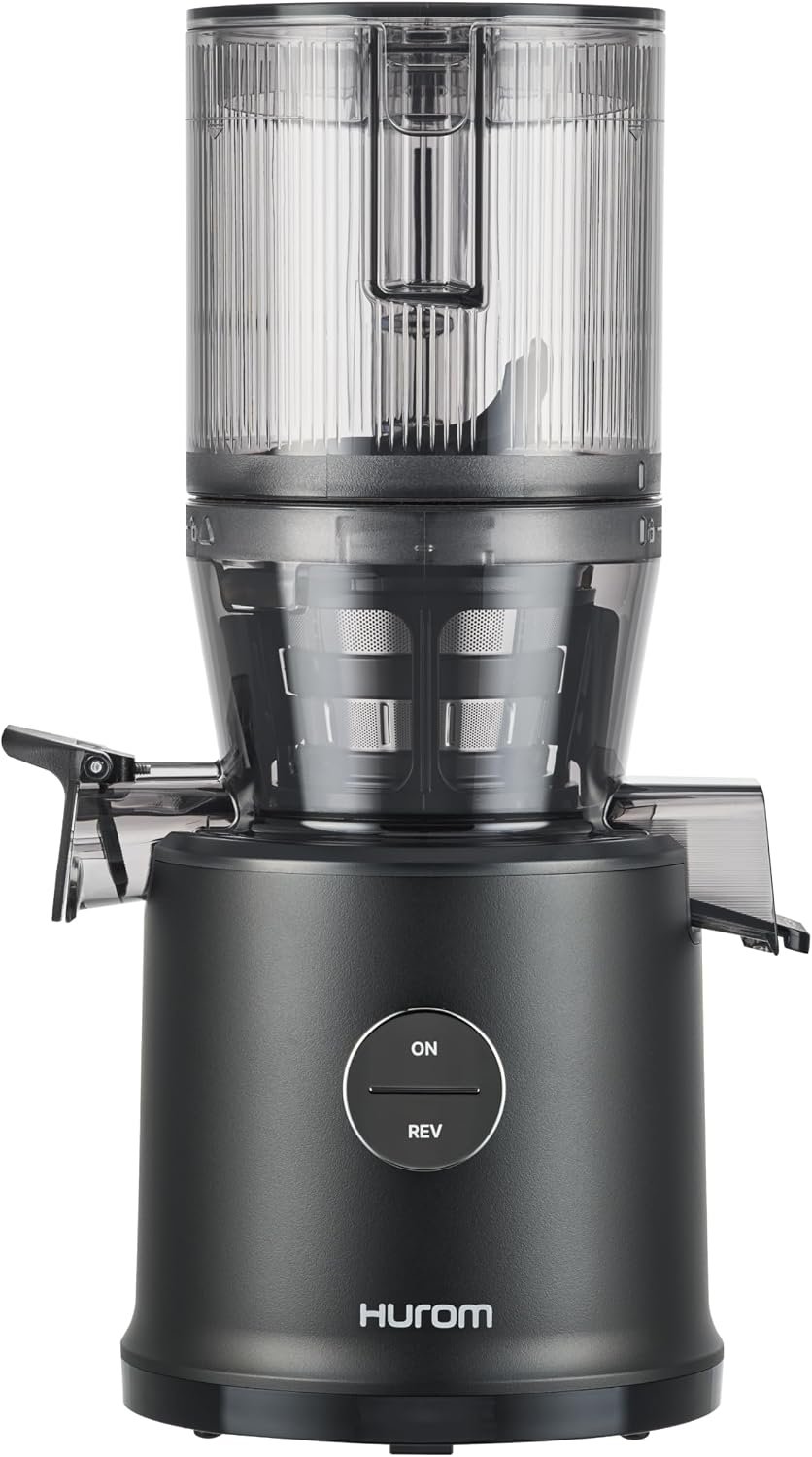 Hurom H80 Cold Press Juicer Machine — Dishwasher-Safe Parts, Self-Feeding Hopper, Slow Masticating Juicer for Whole Fruits & Vegetables, Quiet 50 RPM, 15-Year Warranty