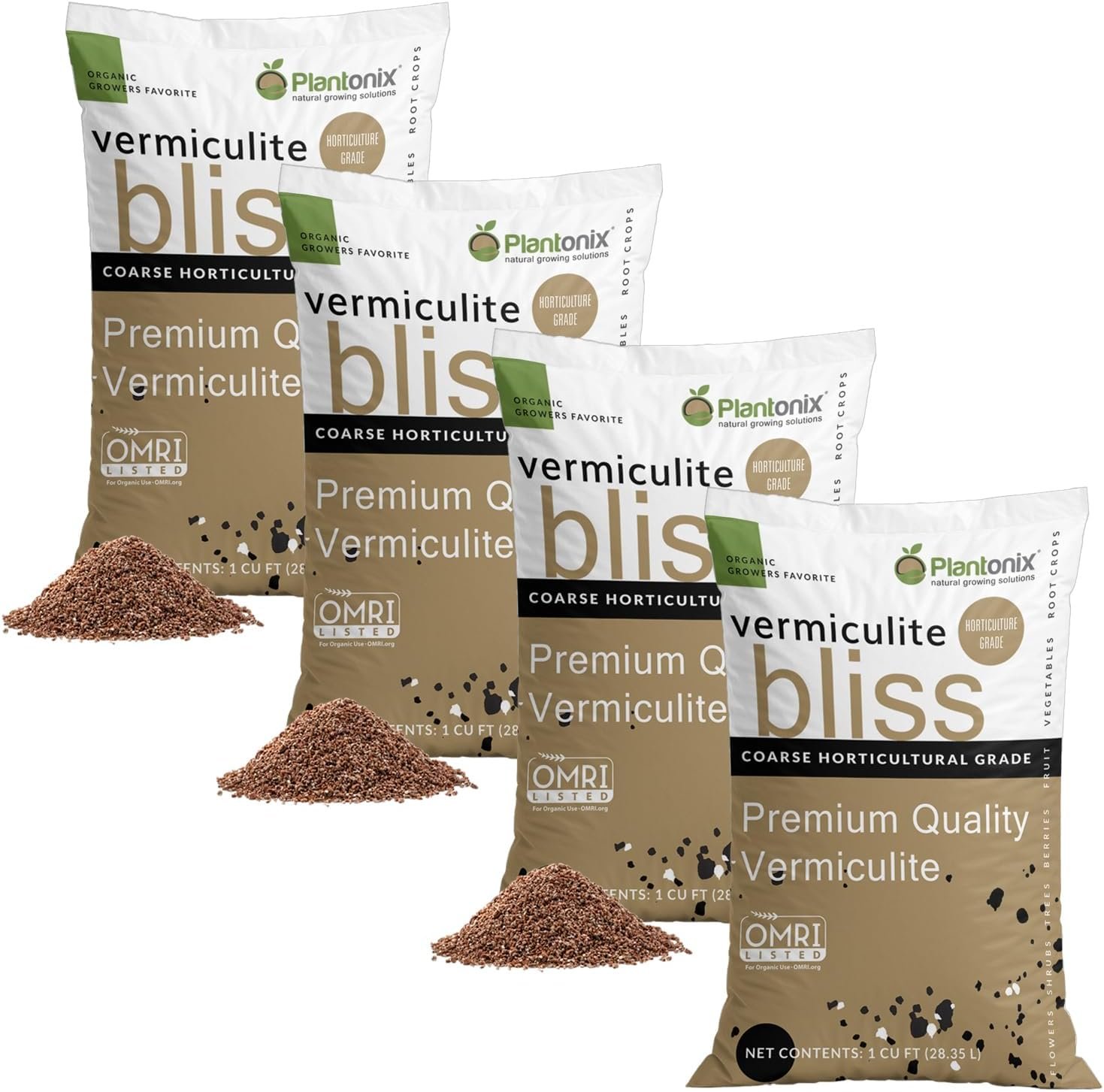 Vermiculite Bliss (4 Cubic Ft) – Organic Vermiculite for Gardening – Natural Soil Amendment – Bulk Vermiculite for Plants, Potting Soil, & Seed Starting – Mixes with Garden Soil & Perlite for Plants