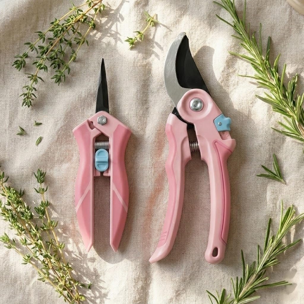 NEXON Pruning Shears 2-Pack, Bypass 8″ & 6.25″, SK5 Steel Garden Shears