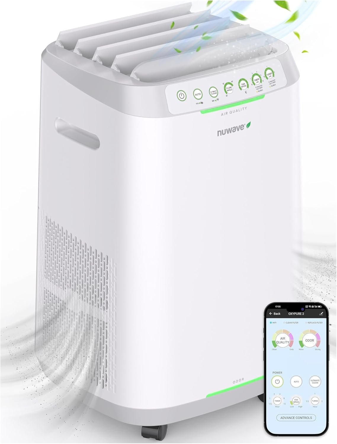 Nuwave OxyPure ZERO Air Purifier with Washable & Reusable Bio Guard Filters