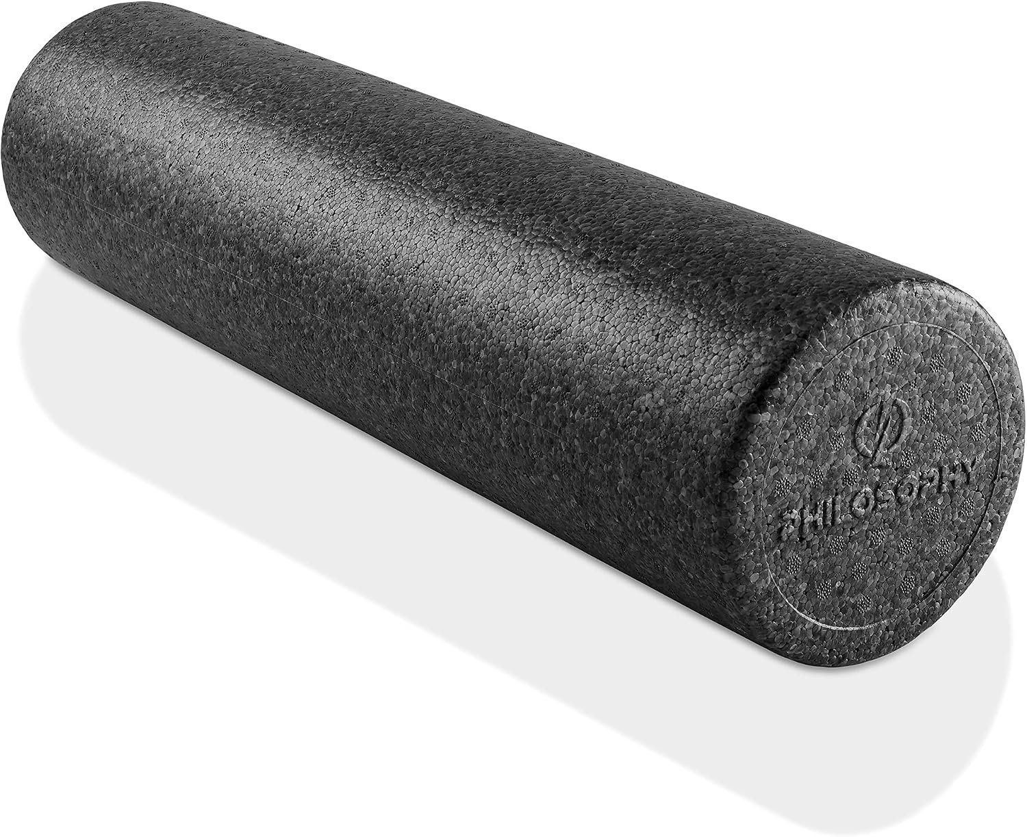 Philosophy Gym 24″ High-Density Foam Roller for Exercise, Massage, Muscle Recovery – Round, Black