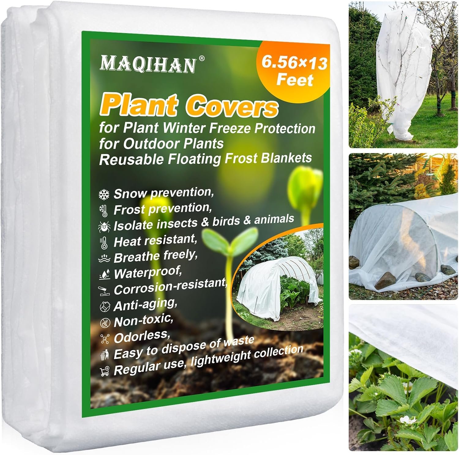MAQIHAN Plant Covers Freeze Protection – Frost Cloth & Floating Row Cover