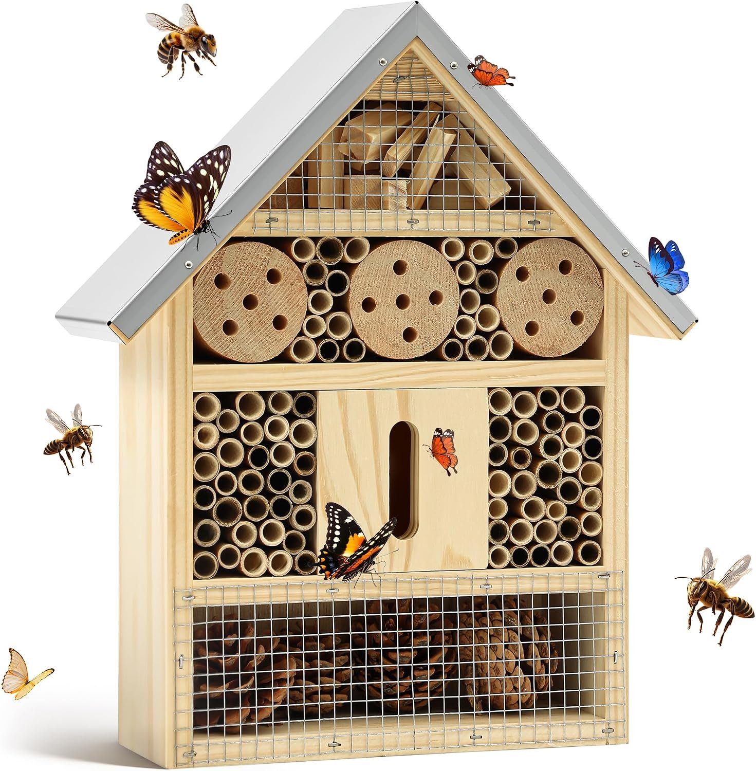 UUMENHA Insect Hotel & Mason Bee House,Butterfly House, Ladybug Hotel
