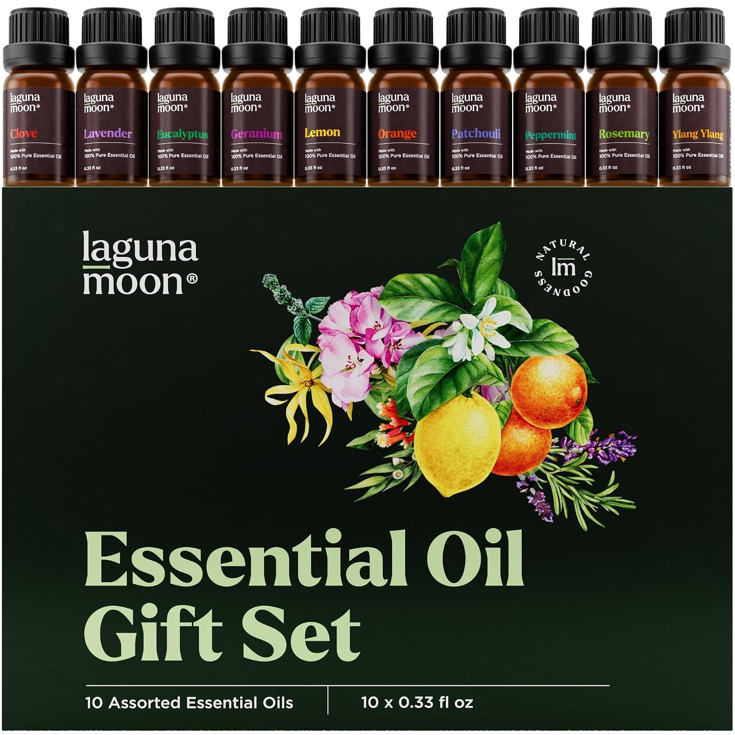 Essential Oils Set – Top 10 Gift Set Blends for Fragrance, Diffusers, Humidifiers, Aromatherapy, Cars & Home Products, Room Sprays, Candle Making, Yoga – Fragrance Oils for Botanical Fresheners Making
