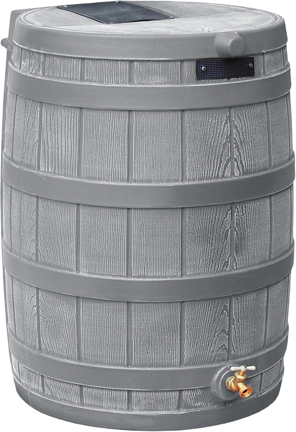 Good Ideas Rain Wizard Water Collection Barrel, 50 Gallon, Gray